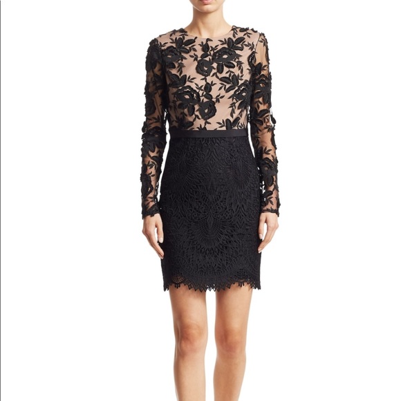 Monique Lhuillier Dresses & Skirts - NWT MONIQUE LHUILLIER CALYPSO BLACK LACE DRESS